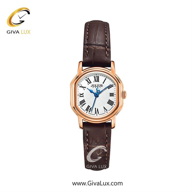ساعت مچی اورجینال زنانه جولیوس رزگلد | قهوه ای| سفید| کد رفرنس JA-1474C