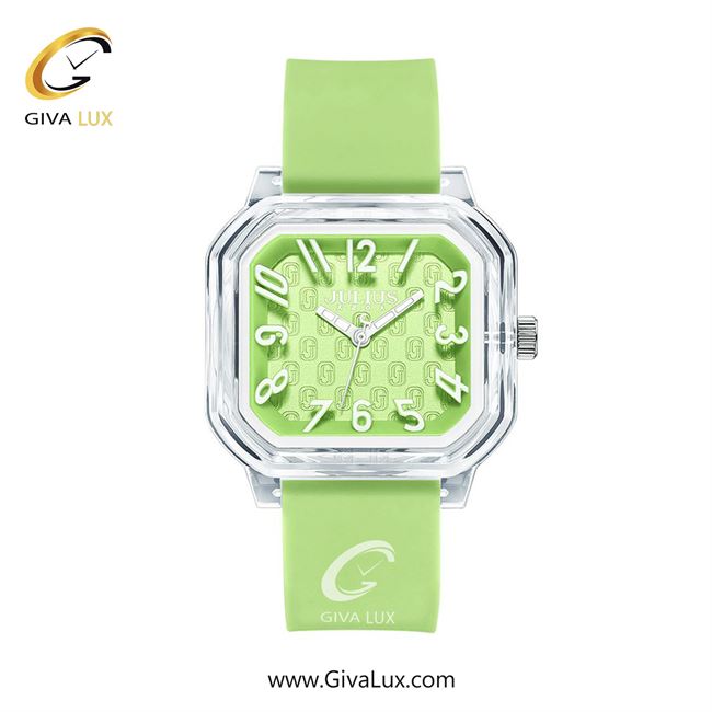 ساعت مچی اورجینال زنانه جولیوس نقره ای | سبز| سبز| کد رفرنس JA-1491D