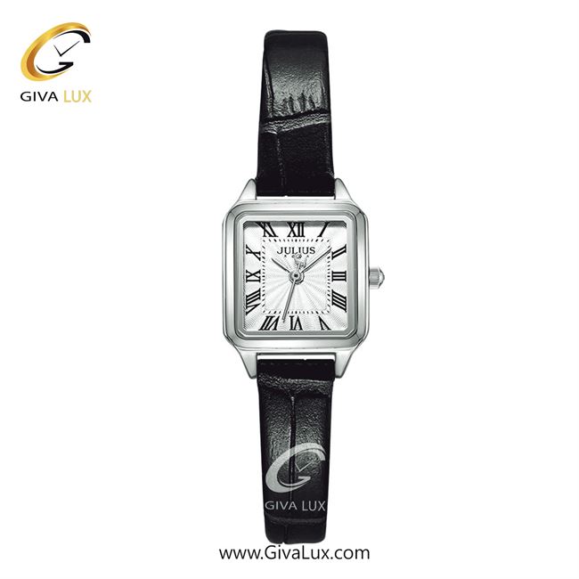 ساعت مچی اورجینال زنانه جولیوس نقره ای | مشکی| نقره ای| کد رفرنس JA-1493A