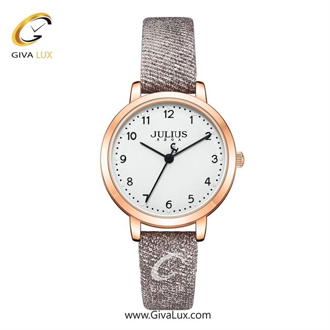 ساعت مچی اورجینال زنانه جولیوس رزگلد | قهوه ای| نقره ای| کد رفرنس JA-1496C