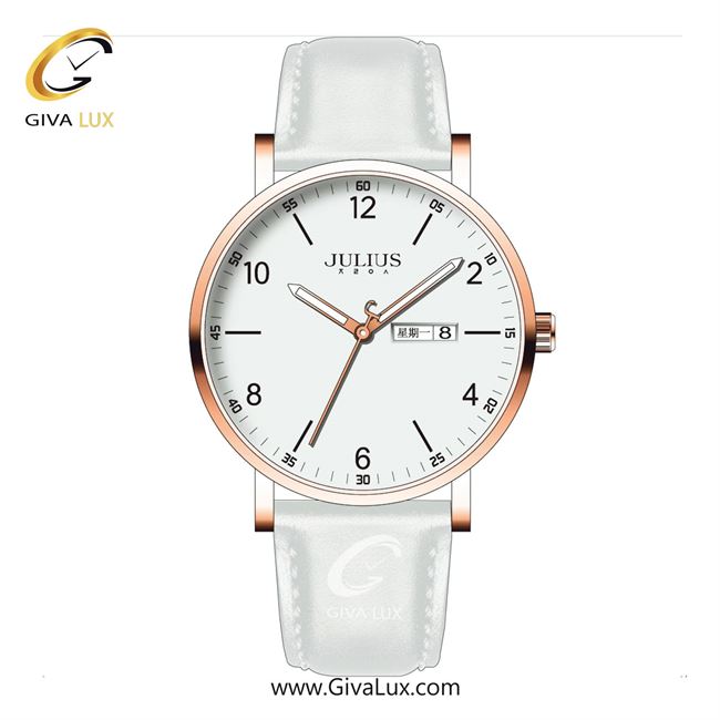 ساعت مچی اورجینال زنانه جولیوس رزگلد | سفید| سفید| کد رفرنس JA-1516B