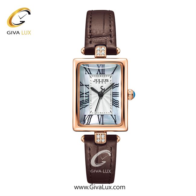 ساعت مچی اورجینال زنانه جولیوس رزگلد | قهوه ای| نقره ای| کد رفرنس JA-1525C