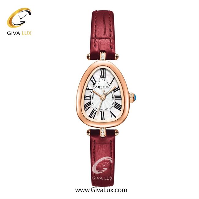 ساعت مچی اورجینال زنانه جولیوس رزگلد | قرمز| نقره ای| کد رفرنس JA-1526B