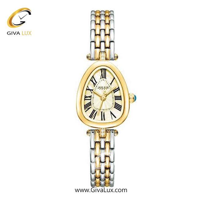 ساعت مچی اورجینال زنانه جولیوس طلایی | طلایی-نقره ای| کرم| کد رفرنس JA-1526G