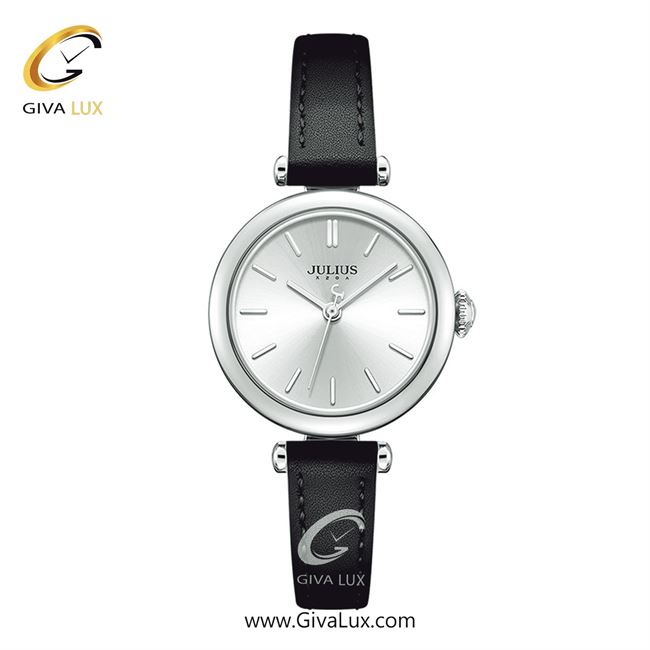 ساعت مچی اورجینال زنانه جولیوس نقره ای | مشکی| نقره ای| کد رفرنس JA-1539A