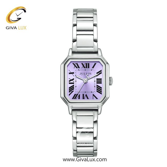 ساعت مچی اورجینال زنانه جولیوس نقره ای | نقره ای| یاسی| کد رفرنس JA-1546B
