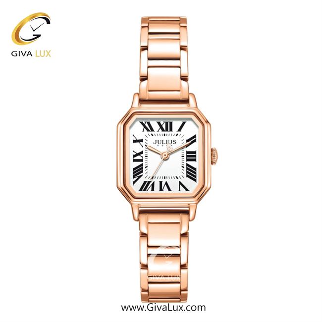 ساعت مچی اورجینال زنانه جولیوس رزگلد | رزگلد| سفید| کد رفرنس JA-1546D