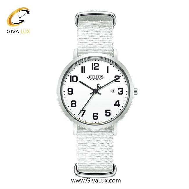 ساعت مچی اورجینال زنانه جولیوس نقره ای | سفید| سفید| کد رفرنس JA-1552A