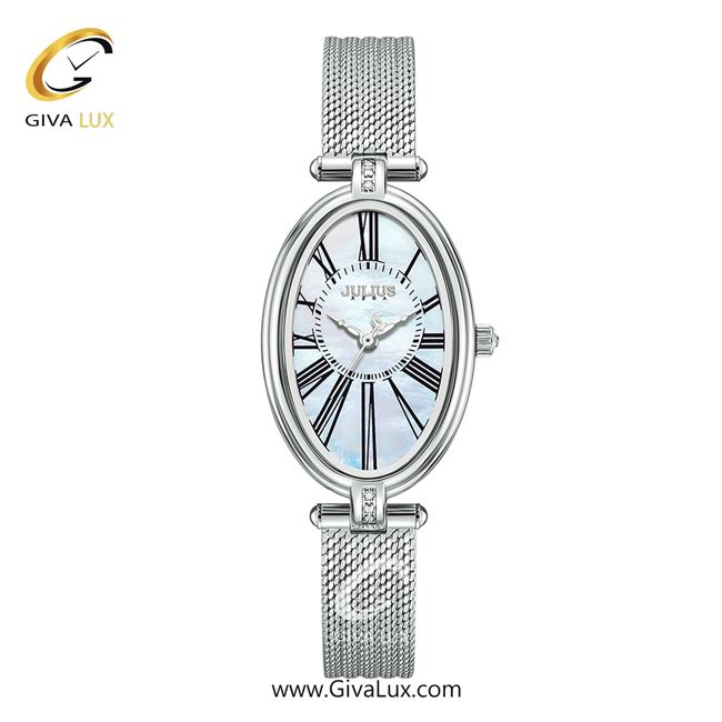ساعت مچی اورجینال زنانه جولیوس نقره ای | نقره ای| آبی| کد رفرنس JA-1555A