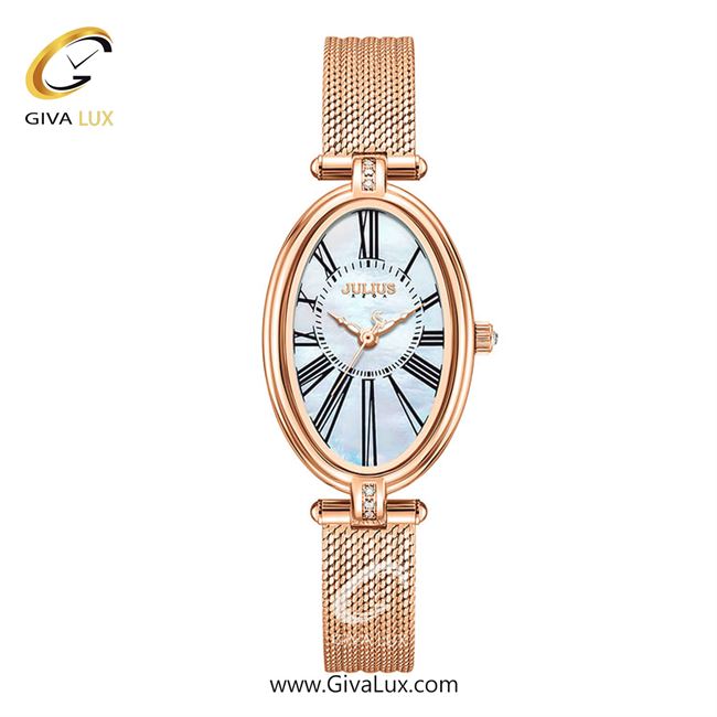 ساعت مچی اورجینال زنانه جولیوس رزگلد | رزگلد| آبی| کد رفرنس JA-1555C