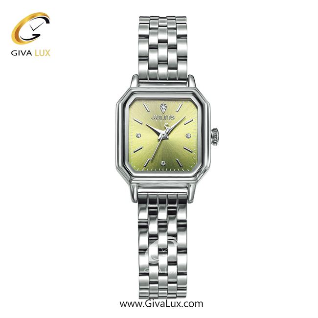 ساعت مچی اورجینال زنانه جولیوس نقره ای | نقره ای| زیتونی| کد رفرنس JA-1557C