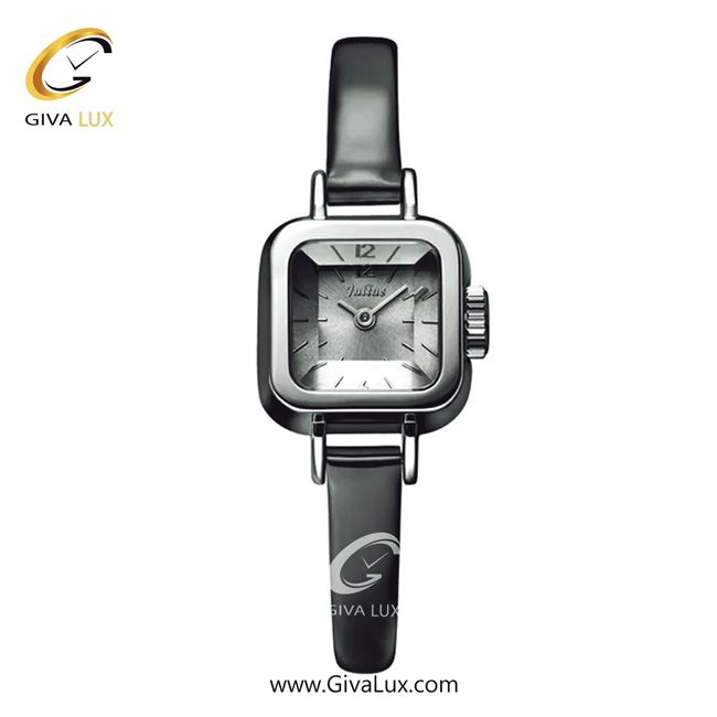 ساعت مچی اورجینال زنانه جولیوس تیتانیوم | مشکی| دودی|تیتانیوم| کد رفرنس JA-496D