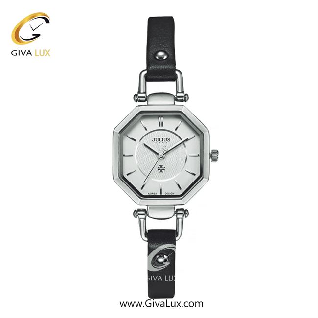 ساعت مچی اورجینال زنانه جولیوس نقره ای | مشکی| نقره ای| کد رفرنس JA-750B