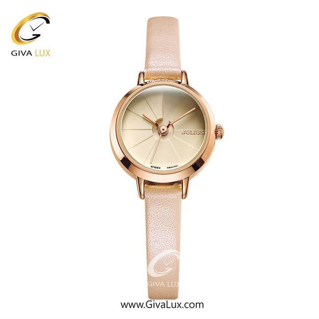ساعت مچی اورجینال جولیوس زنانه رزگلد | گلبهی | طلایی | کد رفرنس JA-979C