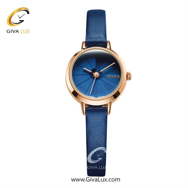 ساعت مچی اورجینال جولیوس زنانه رزگلد | آبی | آبی | کد رفرنس JA-979D