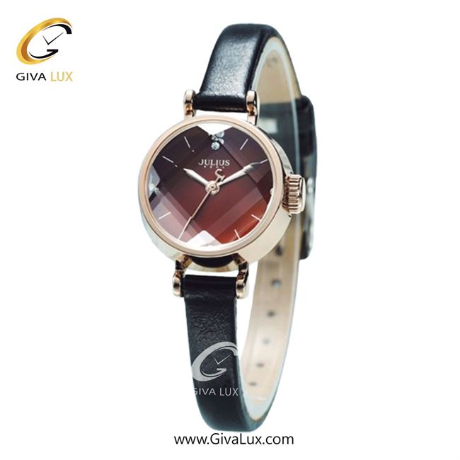 ساعت مچی اورجینال زنانه جولیوس رزگلد | مشکی| قهوه ای| کد رفرنس JA-1383B