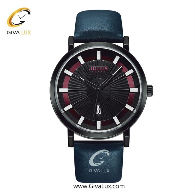 ساعت مچی اورجینال مردانه جولیوس مشکی | سرمه ای| مشکی-زرشکی| کد رفرنس JAH-103C