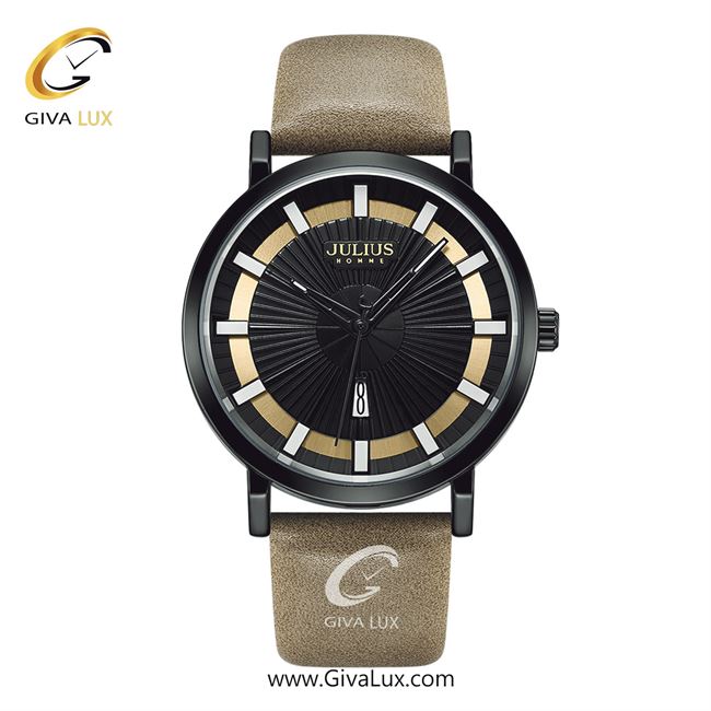 ساعت مچی اورجینال مردانه جولیوس مشکی | خاکستری بژ| مشکی-کرم| کد رفرنس JAH-103D