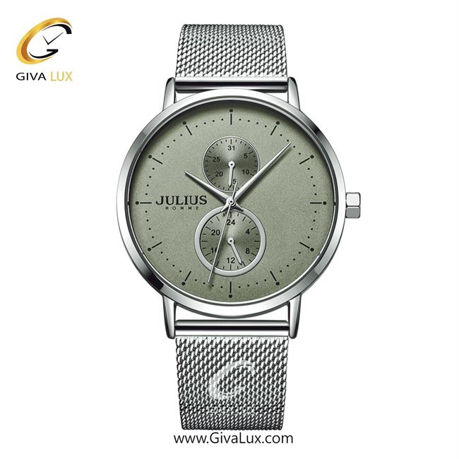 ساعت مچی اورجینال جولیوس مردانه نقره ای | نقره ای | طوسی | کد رفرنس JAH-105A