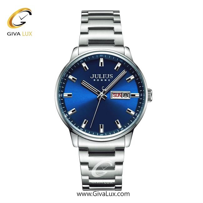 ساعت مچی اورجینال مردانه جولیوس نقره ای | نقره ای| سرمه ای| کد رفرنس JAH-114B