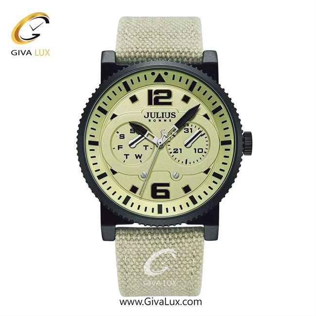 ساعت مچی اورجینال مردانه جولیوس مشکی | بژ -کرم| کرم| کد رفرنس JAH-115A