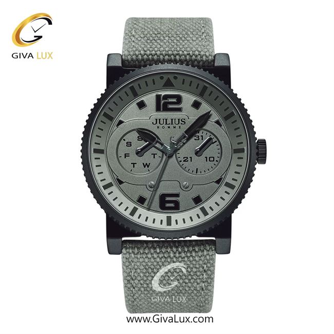 ساعت مچی اورجینال مردانه جولیوس مشکی | طوسی| طوسی| کد رفرنس JAH-115C