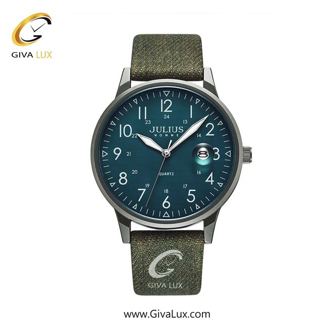 ساعت مچی اورجینال مردانه جولیوس نقره ای | طوسی| سبز| کد رفرنس JAH-121A