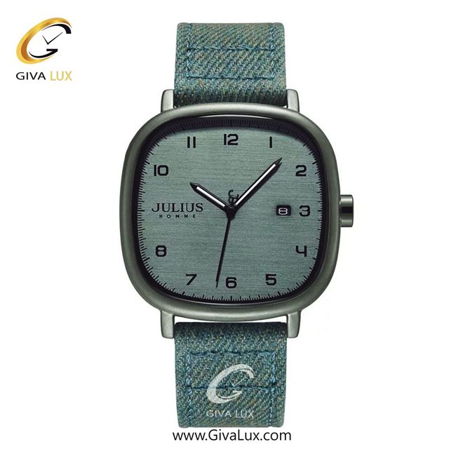 ساعت مچی اورجینال جولیوس مردانه طوسی | آبی | آبی | کد رفرنس JAH-123C