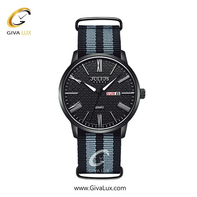 ساعت مچی اورجینال مردانه جولیوس مشکی | مشکی-طوسی| مشکی| کد رفرنس JAH-124D