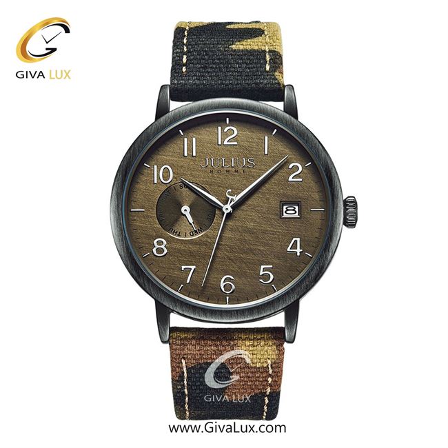 ساعت مچی اورجینال مردانه جولیوس نقره ای | قهوه ای| قهوه ای| کد رفرنس JAH-125B