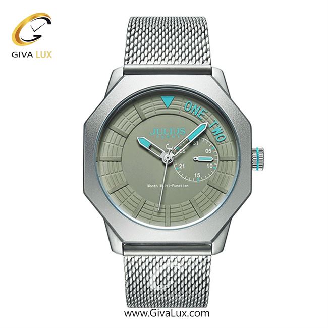 ساعت مچی اورجینال جولیوس مردانه نقره ای | نقره ای | طوسی | کد رفرنس JAH-126A