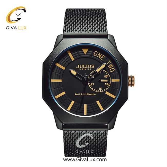 ساعت مچی اورجینال جولیوس مردانه مشکی | مشکی | مشکی | کد رفرنس JAH-126D