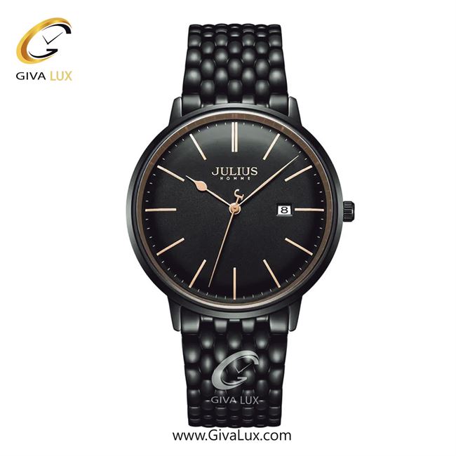 ساعت مچی اورجینال جولیوس مردانه مشکی | مشکی | مشکی | کد رفرنس JAH-130D