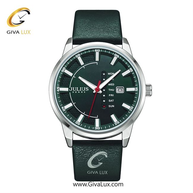 ساعت مچی اورجینال جولیوس مردانه نقره ای | سبز | سبز | کد رفرنس JAH-137B