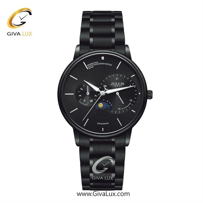 ساعت مچی اورجینال جولیوس مردانه مشکی | مشکی | مشکی | کد رفرنس JAH-139D