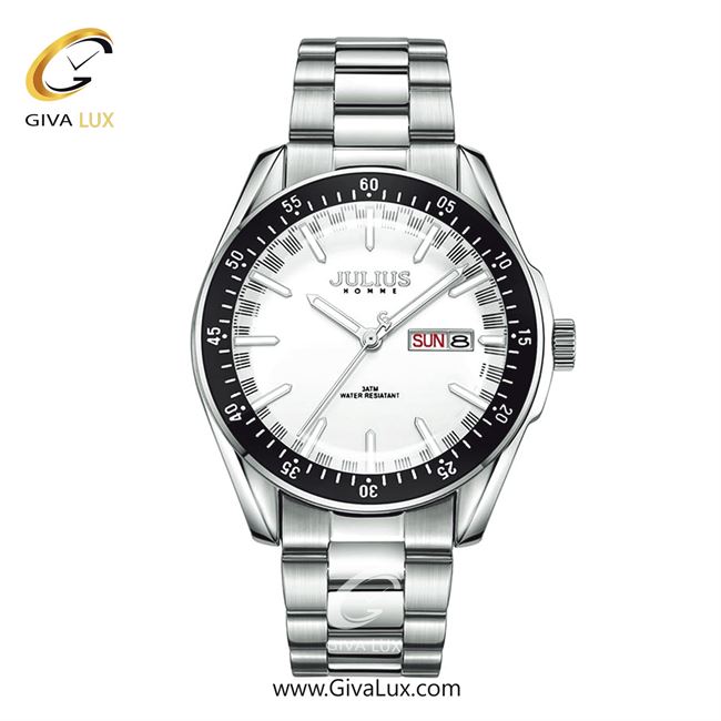 ساعت مچی اورجینال مردانه جولیوس نقره ای-مشکی | نقره ای| نقره ای| کد رفرنس JAH-142A
