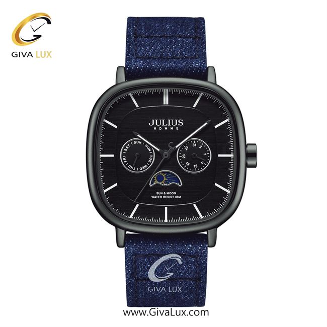 ساعت مچی اورجینال مردانه جولیوس سه موتوره فول تایم مشکی | سرمه ای| مشکی| کد رفرنس JAH-149D