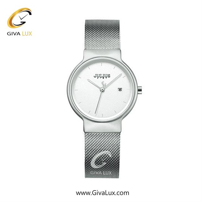ساعت مچی اورجینال زنانه جولیوس نقره ای | نقره ای| سفید| کد رفرنس JS-009LA