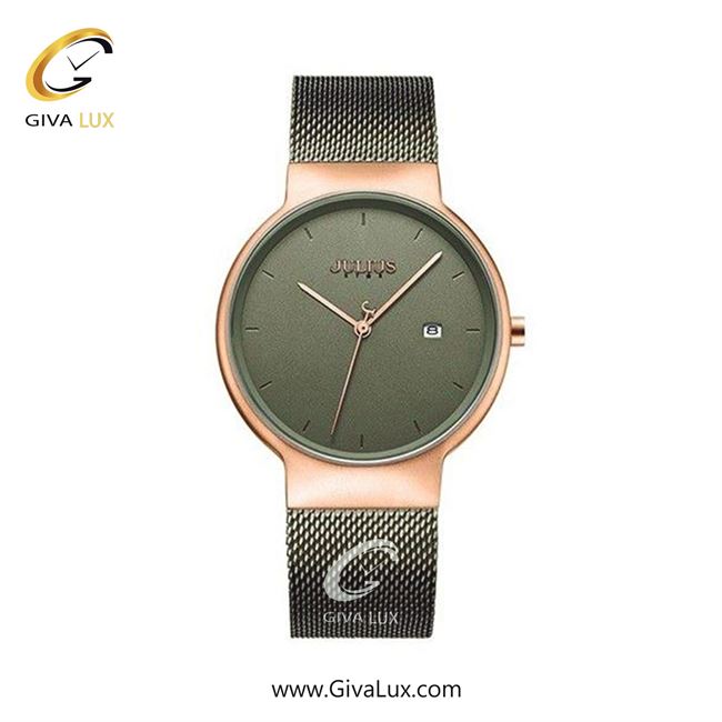 ساعت مچی اورجینال مردانه جولیوس رزگلد | زیتونی| زیتونی| کد رفرنس JS-009MC