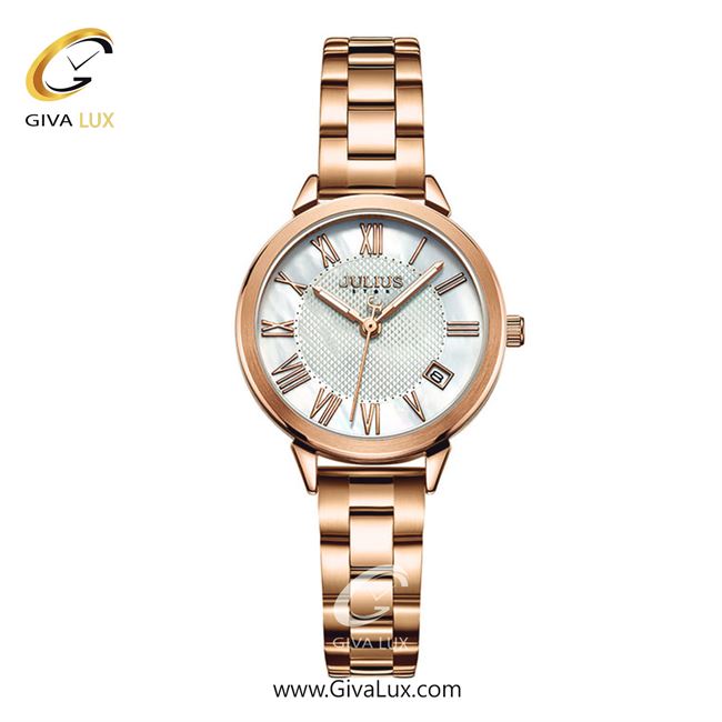 ساعت مچی اورجینال جولیوس زنانه رزگلد | رزگلد | نقره ای | کد رفرنس JS-015C