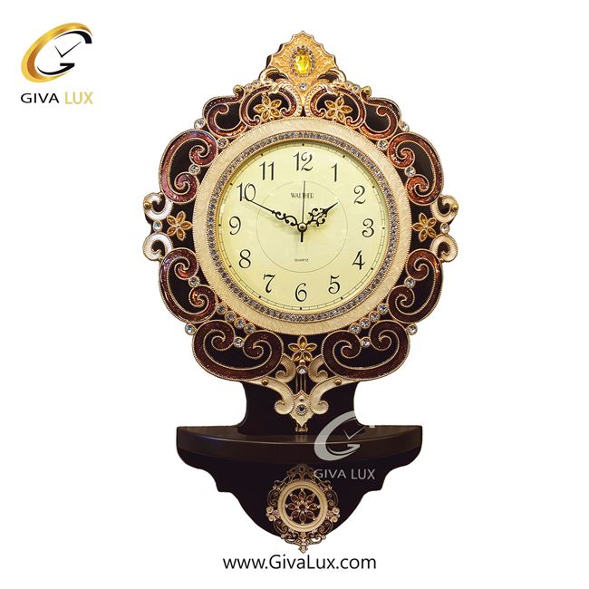 ساعت دیواری اورجینال والتر آلیاژ فلزی-چوب قهوه ای| کد رفرنس KS009B