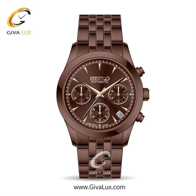 ساعت مچی اورجینال زنانه سیکو (کانتیننتال) | Seiko (Continental)  سه موتوره کرنوگراف کافی | کافی| کافی| کد رفرنس 0425
