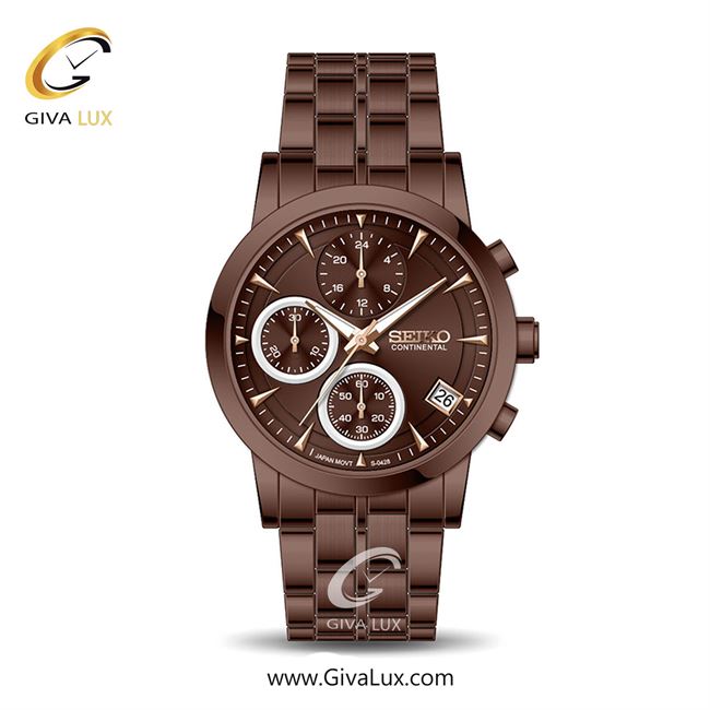 ساعت مچی اورجینال زنانه سیکو (کانتیننتال) | Seiko (Continental)  سه موتوره کرنوگراف کافی | کافی| کافی| کد رفرنس 0428