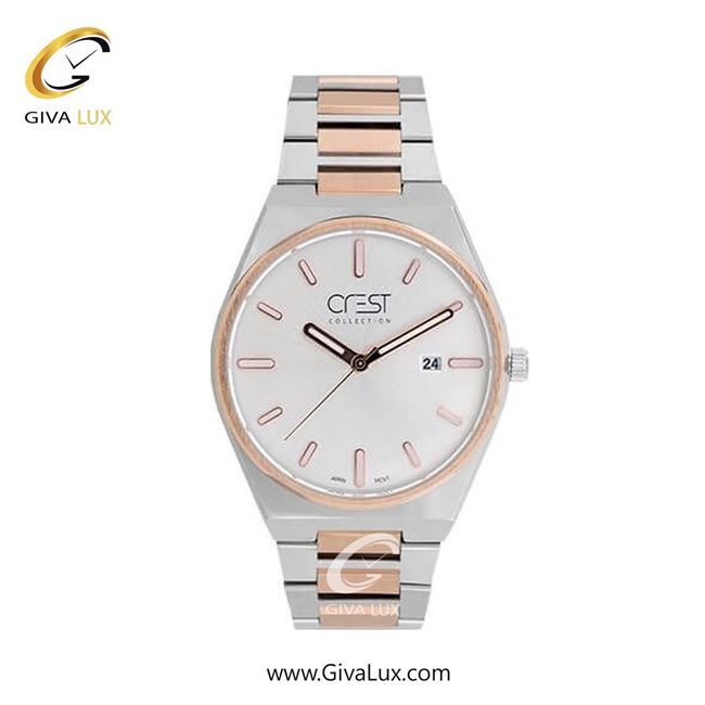 ساعت مچی اورجینال زنانه کرست رزگلد | رزگلد-نقره ای| نقره ای| کد رفرنس Crest 6288-3