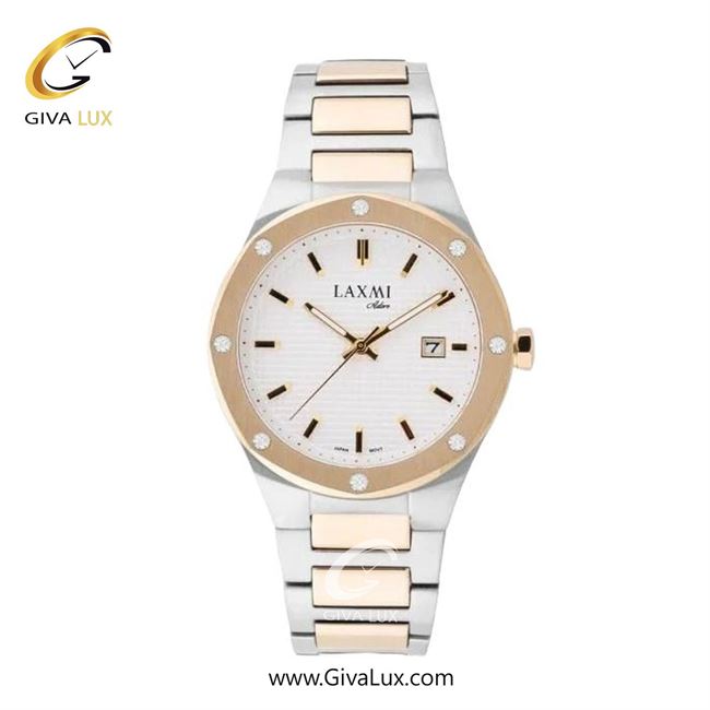 ساعت مچی اورجینال زنانه لاکسمی رزگلد | رزگلد-نقره ای| سفید| کد رفرنس 8148-3L