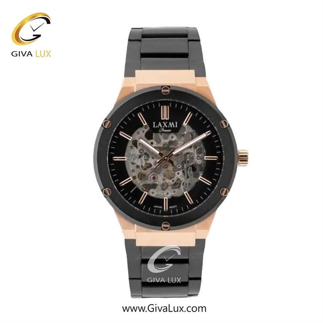 ساعت مچی اورجینال زنانه لاکسمی مشکی-رزگلد | تیتانیوم| مشکی| کد رفرنس 8151-4L