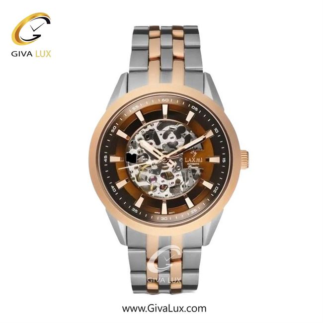 ساعت مچی اورجینال زنانه لاکسمی رزگلد | نقره ای-رزگلد| قهوه ای| کد رفرنس 8514-6L