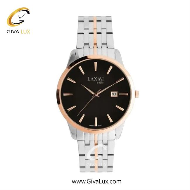 ساعت مچی اورجینال زنانه لاکسمی رزگلد | رزگلد-نقره ای| مشکی| کد رفرنس 8541-7L
