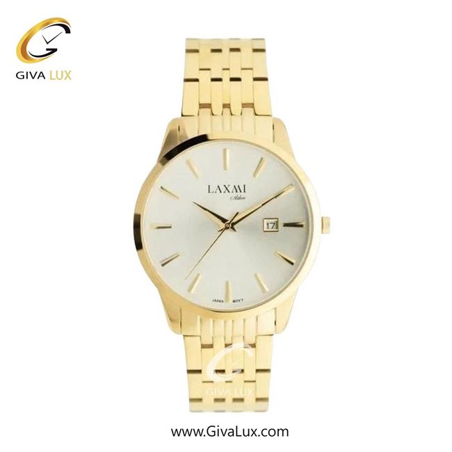 ساعت مچی اورجینال زنانه لاکسمی طلایی | طلایی| سفید| کد رفرنس 8541-8L