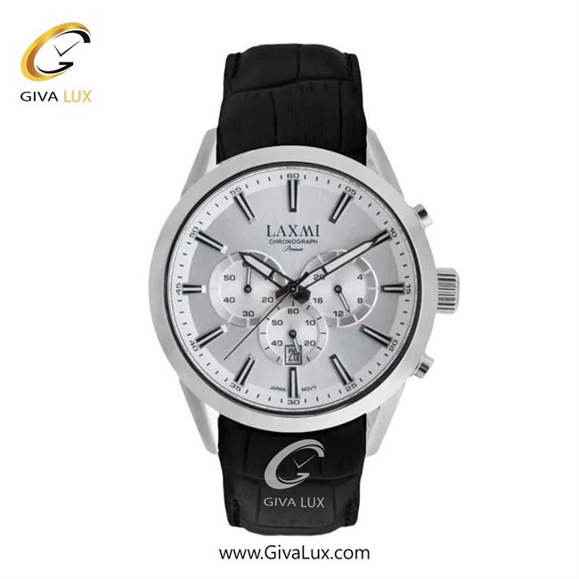 ساعت مچی اورجینال زنانه لاکسمی سه موتوره کرنوگراف نقره ای | مشکی| نقره ای| کد رفرنس 8543-1L